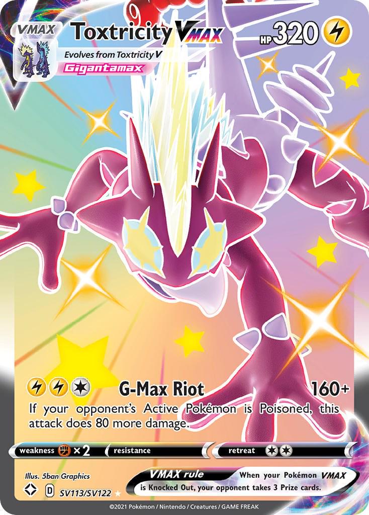 Shining Fates Toxtricity VMAX Pokémon card
